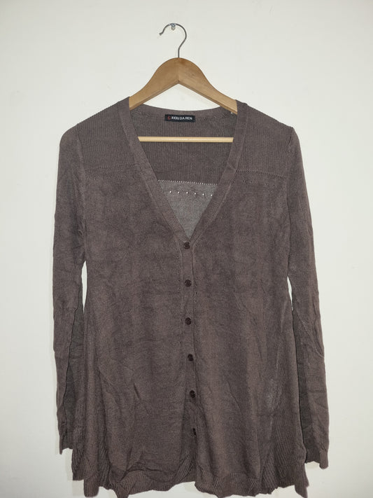 Women's Large/XLarge Brown Cardigan
