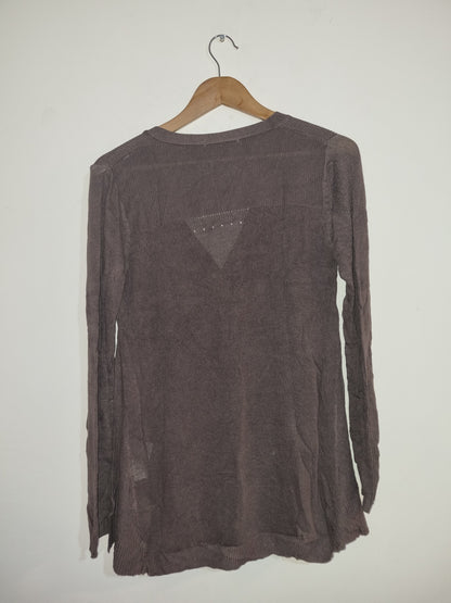 Women's Large/XLarge Brown Cardigan