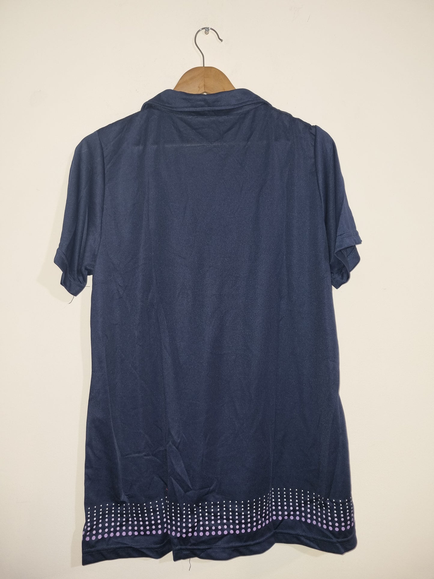 Women's Medium Blue Polo-Shirt Mini-Dress
