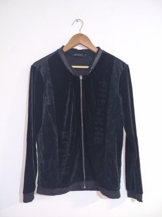 Women's Medium Black Zipup Sweater