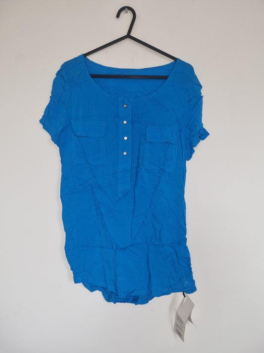 Women's Medium Blue Short Sleeved T-Shirt
