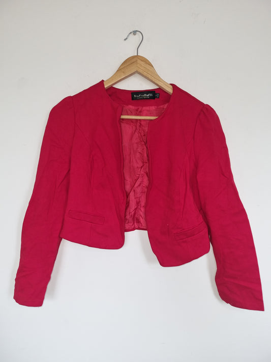 Women's Small/Medium Red Cropped Jacket