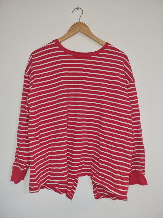 Women's Large Red/White Top