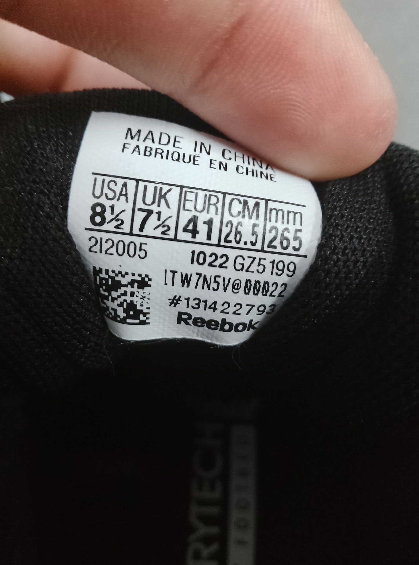Reebok Glide Ripple Clip Trainers Size UK 7.5