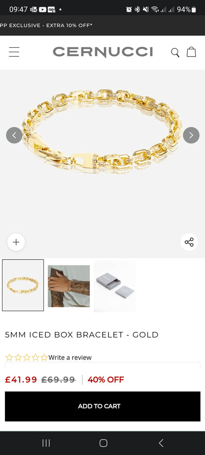 CERNUCCI GOLD PLATED CHILDRENS BRACELET