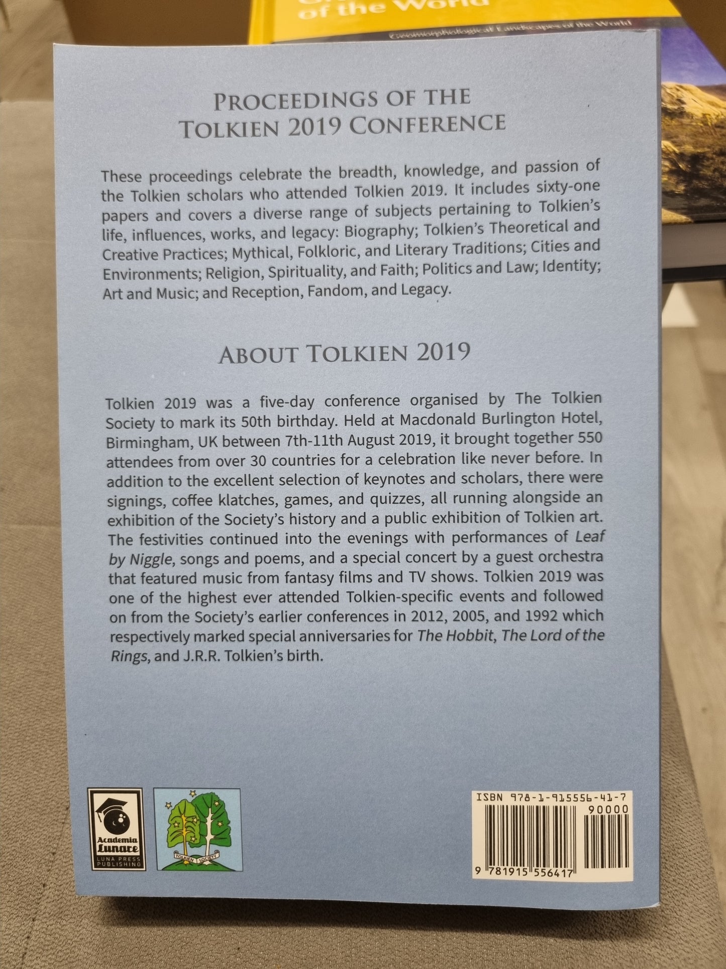 PROCEEDING OF THE TOLKIEN 2019 CONFERENCE - edited by will sherwood, forword by shaun gunner