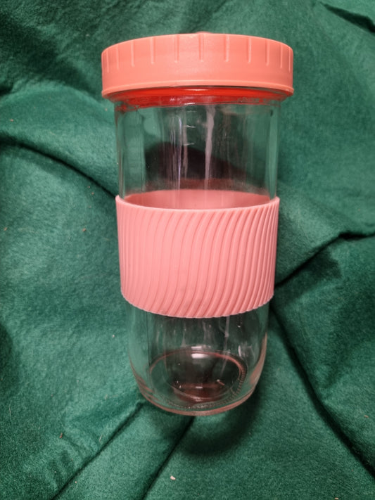PINK/GLASS THERMAL DRINKS BOTTLE
