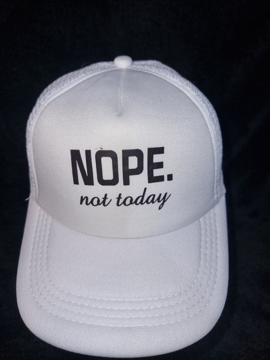 nope not today - kids cap