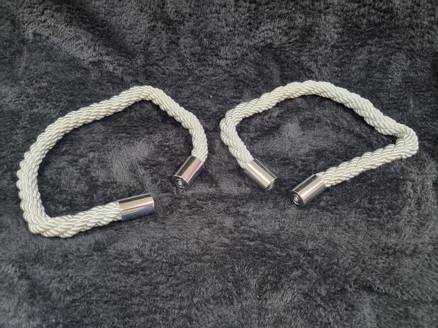 Magbetic silver curtain rope holders
