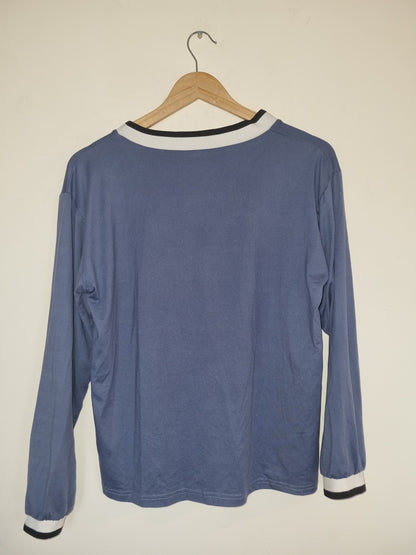 Men's medium blue long sleeved top