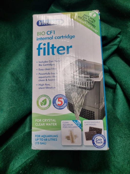 INTERPETS BIO CF1 INTERNAL FILTER WITH CARTRIDGE PLUS 3MONTH SERVICE PACK