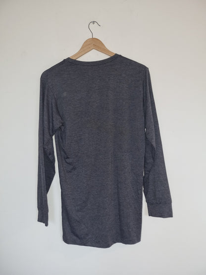 Unisex medium grey long sleeved t-shirt