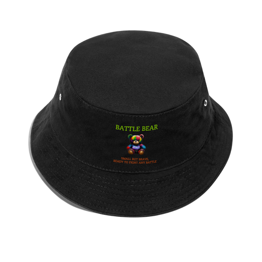 BATTLE BEAR!! Bucket Hat - black
