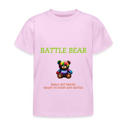 BATTLE BEAR!! KIDS T-SHIRT ( 3 - 8 YRS ) - light pink