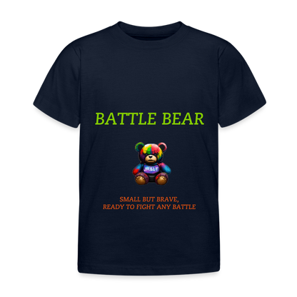 BATTLE BEAR!! KIDS T-SHIRT ( 3 - 8 YRS ) - navy