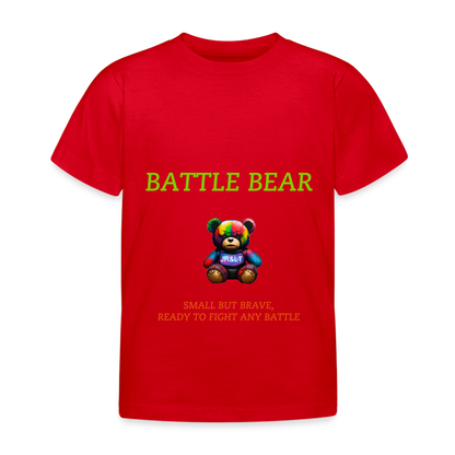 BATTLE BEAR!! KIDS T-SHIRT ( 3 - 8 YRS ) - red