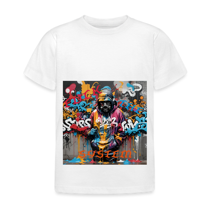 F#*K THE SYSTEM!! KID'S T-SHIRT (3 - 8 YRS ) - white