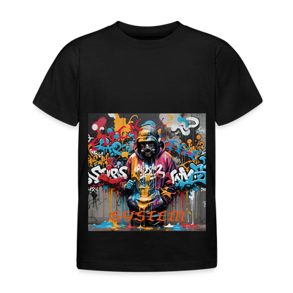 F#*K THE SYSTEM!! KID'S T-SHIRT (3 - 8 YRS ) - black